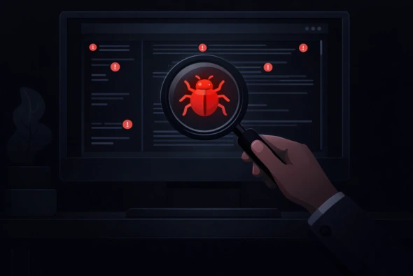 Website Vulnerability Scan Service detecting security threats on screen