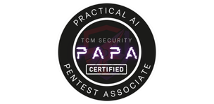 TCM Security Practical AI Pentest Associate PAPA certification badge